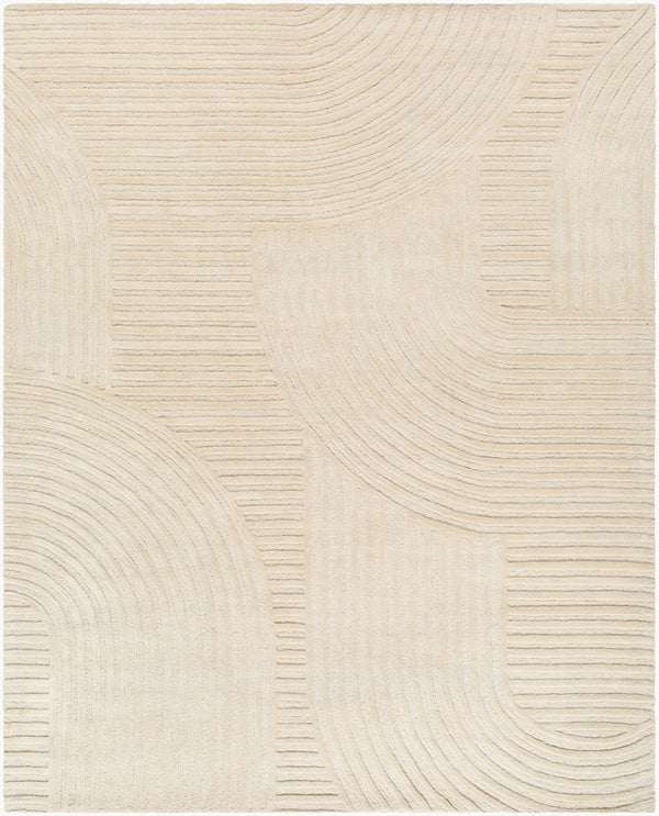 Livabliss Brook Handtufted Wool Accent Rug Art Deco Plush Pile for Entryway or Bedside Decor Ivory, Sandston 8' x 10' BKO2363-810