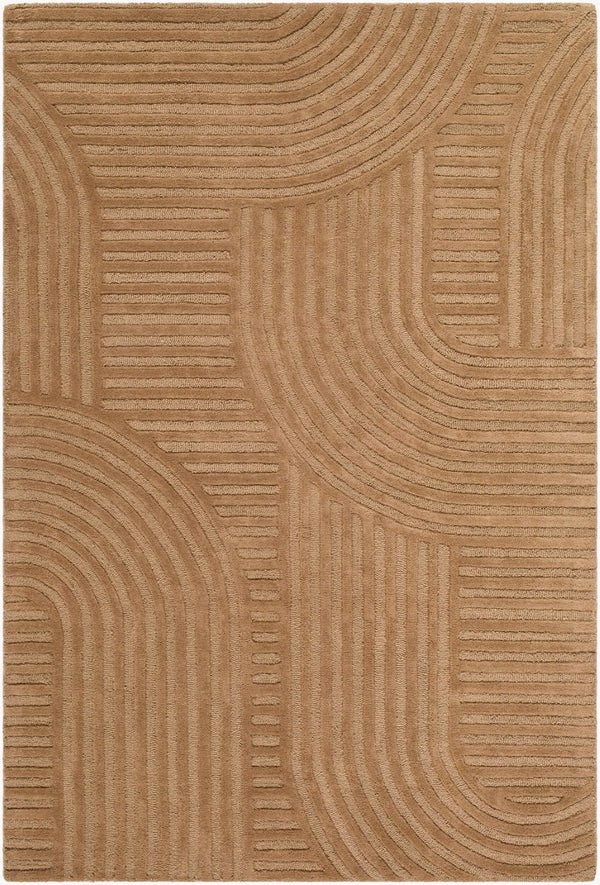 Livabliss Brook Hand Tufted Wool Accent Rug Art Deco Geometric Pattern for Entryway or Bedside Camel, Sandsto 5' x 7'6" BKO2365-576