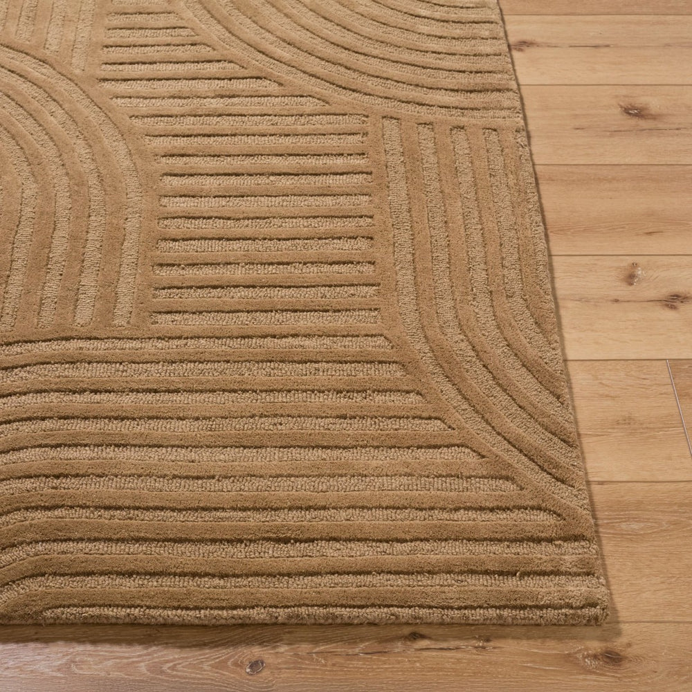 Livabliss Brook Hand Tufted Wool Accent Rug Art Deco Geometric Pattern for Entryway or Bedside Camel, Sandsto 5' x 7'6" BKO2365-576