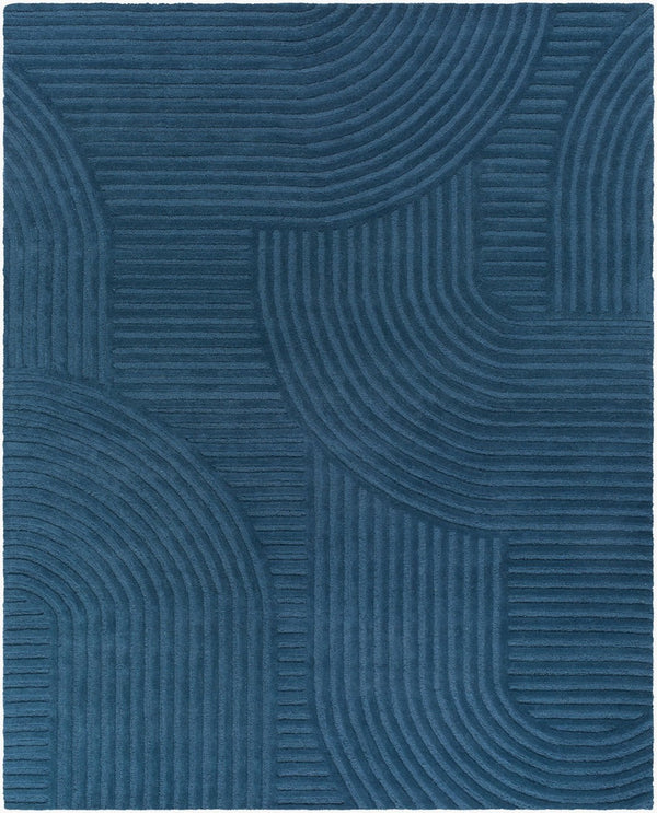 Livabliss Brook Hand Tufted Wool Accent Rug Art Deco Pattern for Entryway or Small Seating Area Denim Blue' 5' x 7'6" BKO2366-576