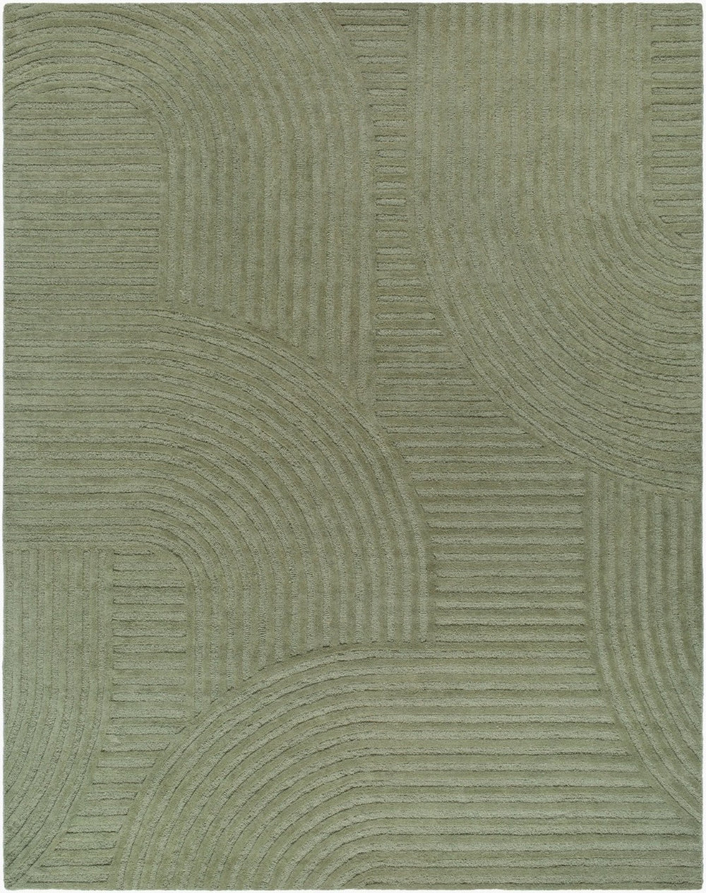 Livabliss Brook Art Deco Hand Tufted Wool Rug Plush Pile Entryway Accent for Modern Interiors Sage, Olive 2' x 3' BKO2367-23