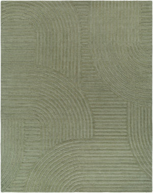 Livabliss Brook Art Deco Hand Tufted Wool Rug Plush Pile Entryway Accent for Modern Interiors Sage, Olive 2' x 3' BKO2367-23