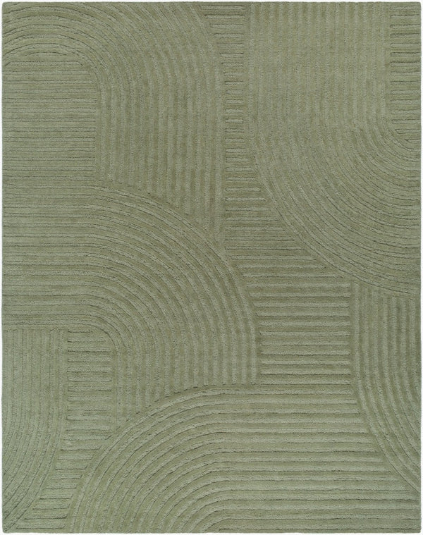 Livabliss Brook Art Deco Hand Tufted Wool Rug Plush Pile Entryway Accent for Modern Interiors Sage, Olive 2' x 3' BKO2367-23