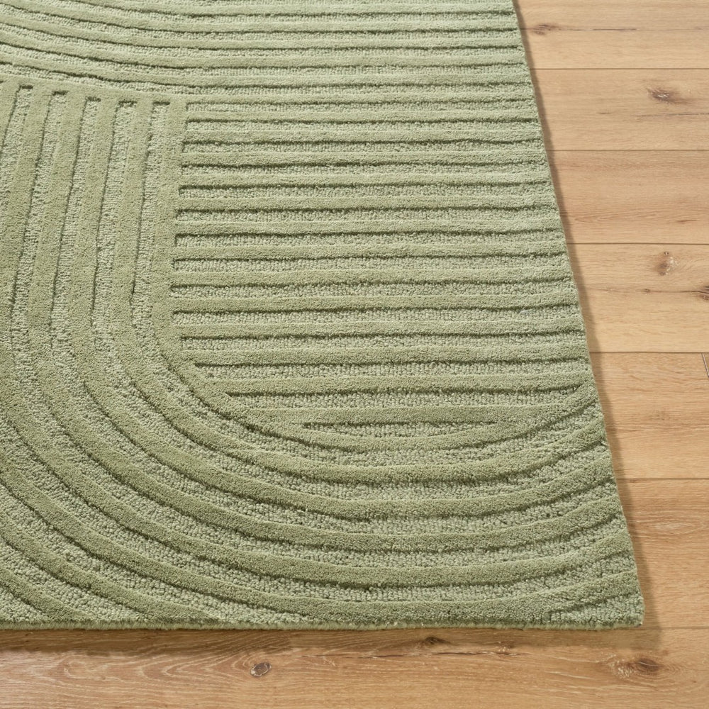 Livabliss Brook Art Deco Hand Tufted Wool Rug Plush Pile Entryway Accent for Modern Interiors Sage, Olive 2' x 3' BKO2367-23