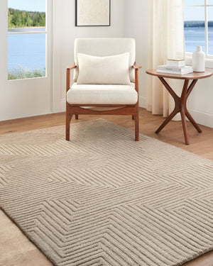 Livabliss Brook Handcrafted Wool Accent Rug Art Deco Geometric Design for Entryways and Small Spaces Ivory, Sandston 2' x 3' BKO2368-23