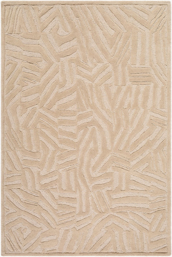 Livabliss Brook Hand Tufted Wool Area Rug Soft Textural Pile for Entryway or Bedroom Accent Ivory, Sandston 2' x 3' BKO2371-23