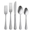 Lenox Oneida Tress 50 Piece Everyday Flatware Set, Service for 8 Metallic, STAINLESS METAL H081050ABL