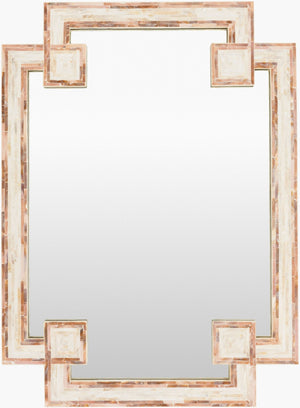 Livabliss Banks Mother of Pearl Accent Mirror Iridescent Wall Decor for Living Room BKS-5000