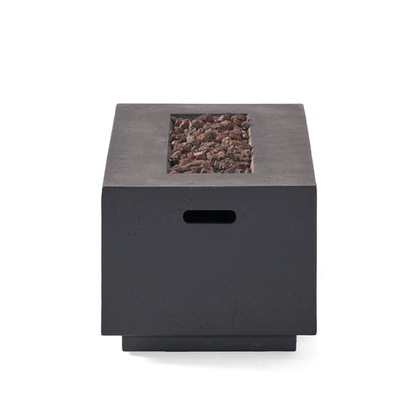 English Elm 40" Rectangular Mgo Concrete Propane Fire Pit 40000 Btu Patio Outdoor Heater 63492.00-40K
