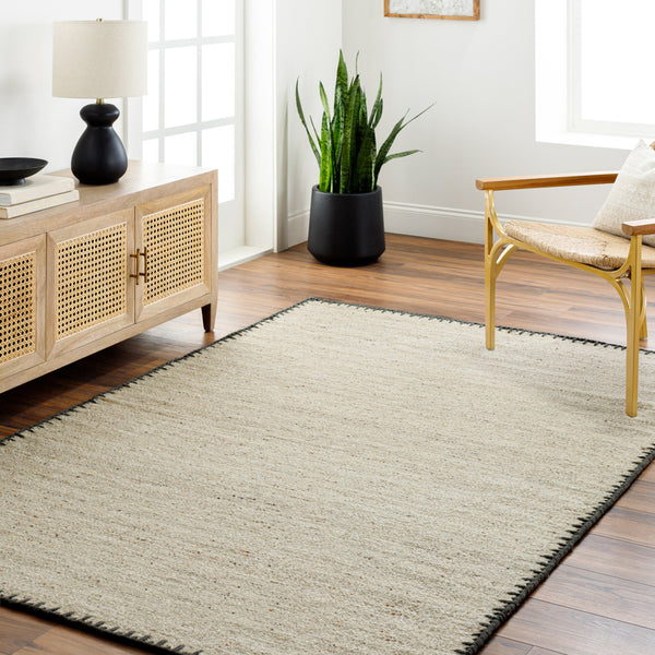 Berkeley BKY-2300 9' x 12' Handmade Rug BKY2300-912  Charcoal, Light Beige, Beige Surya
