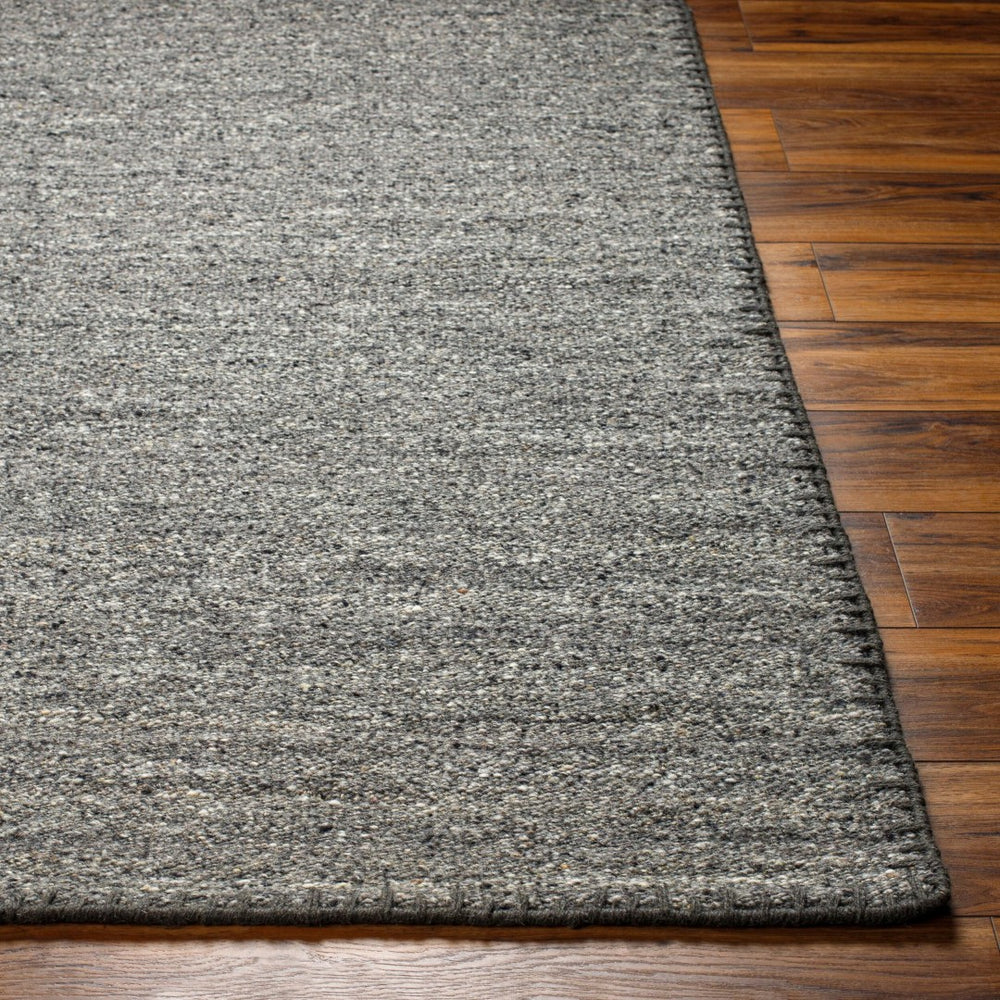 Livabliss Berkeley Handwoven Wool Flatweave Rug Bohemian Global Accent for Entryways and Kitchens Charcoal 9' x 12' BKY2301-912