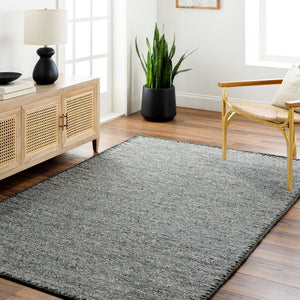 Livabliss Berkeley Handwoven Wool Flatweave Rug Bohemian Global Accent for Entryways and Kitchens Charcoal 8' x 10' BKY2301-810