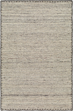 Livabliss Berkeley Handwoven Wool Flatweave Rug Bohemian Global Style for Entryway or Kitchen Charcoal, Black 6' x 9' BKY2302-69