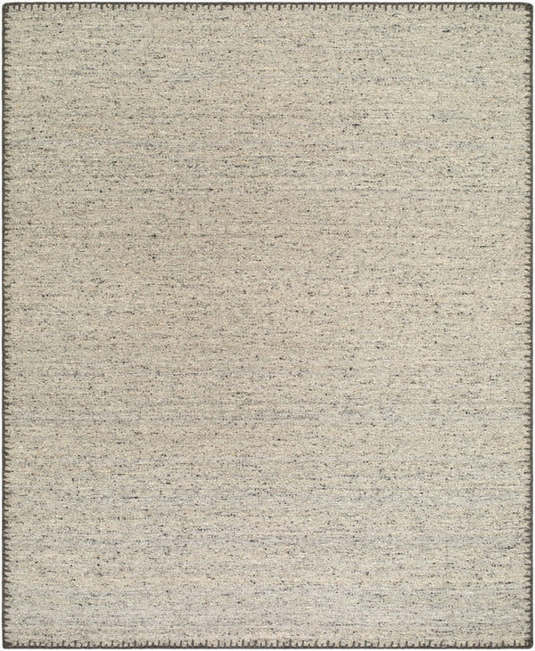Livabliss Berkeley Handwoven Wool Flatweave Rug Bohemian Global Style for Entryway or Kitchen Charcoal, Black 8' x 10' BKY2302-810
