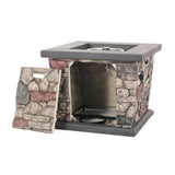 Christopher Knight Home® - Noble House - Carson Outdoor Square Fire Pit, Stone