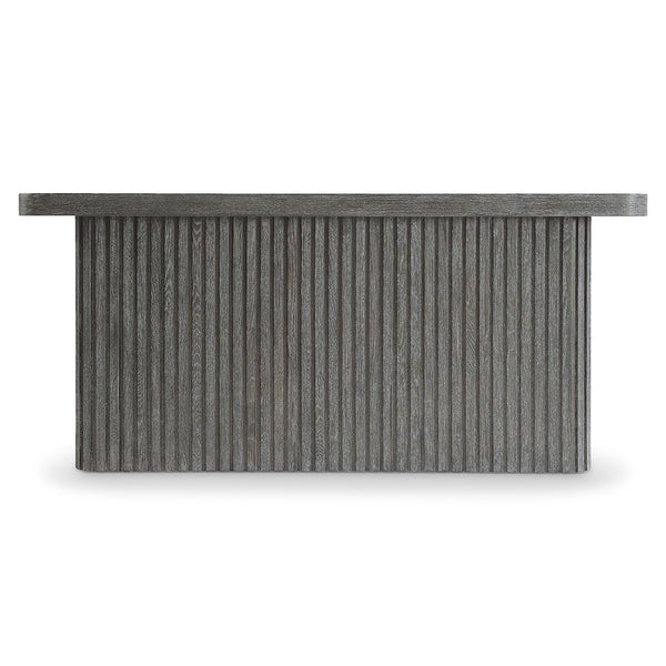 Bernhardt Bernhardt Menton Rustic Modern Console Table 68" W Sutton Oak Ribbed Base Softened Top, Stable Finish 352911