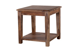 Porter Designs Porter Sonora Solid Sheesham Wood End Table - Handcrafted Brown Beauty With Elegant Design Brown Wood 05-196-07-9740