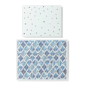 Lenox Blue Bay 2-Piece Glass Cutting Board Set Multi, WHITE GLASS,CRYSTAL 895698