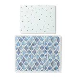 Blue Bay Decorative Glass Cutting Board Set, Ikat & Dot Design, 2 Sizes