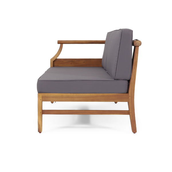 English Elm Aston Acacia Wood Outdoor Sectional Sofa Set with Weather Resistant Slatted Frame N773OS00016G