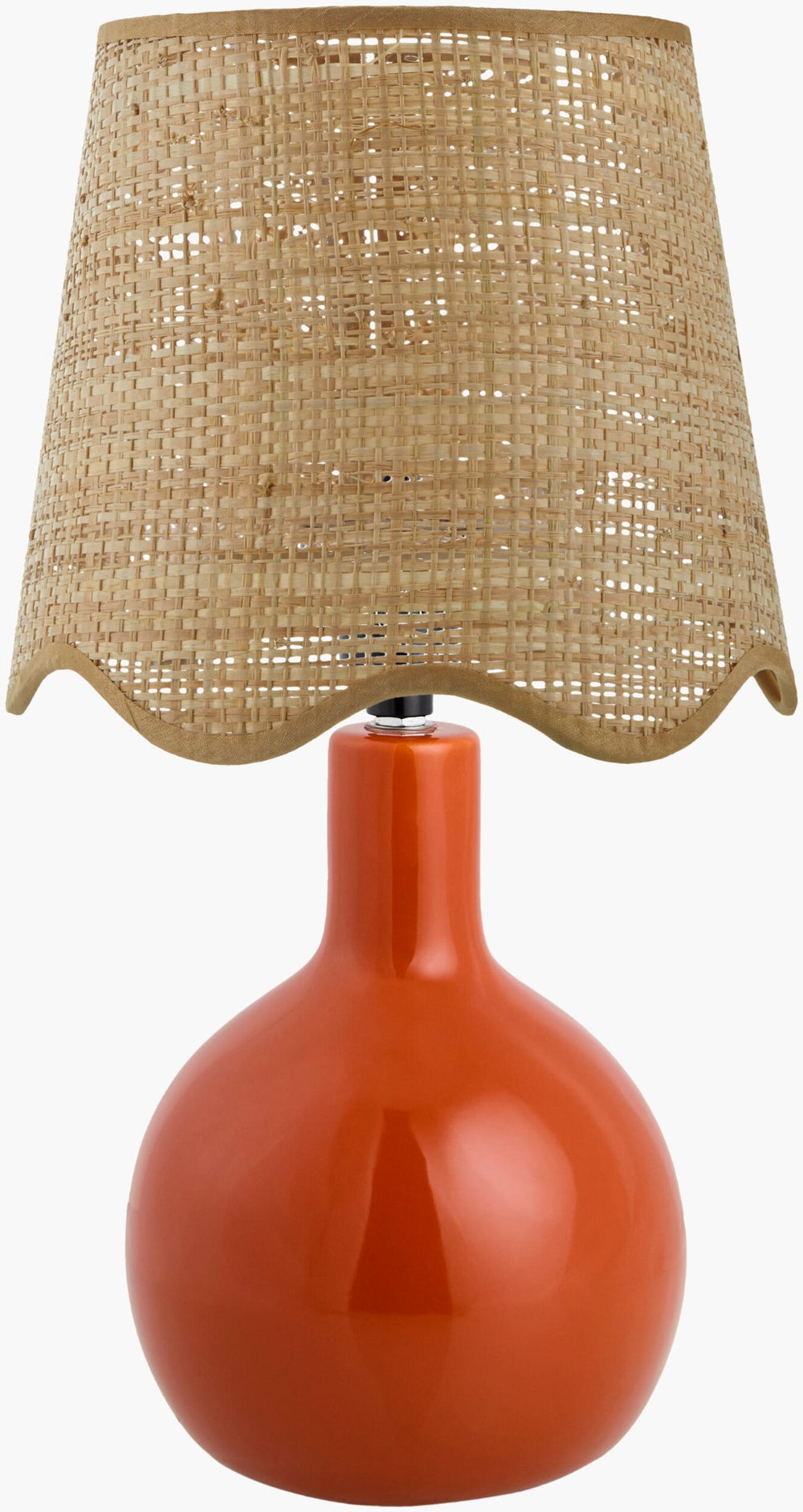 Livabliss Balbao Ceramic Base Table Lamp with Rattan Woven Shade for Coastal Bohemian Spaces BLA-019