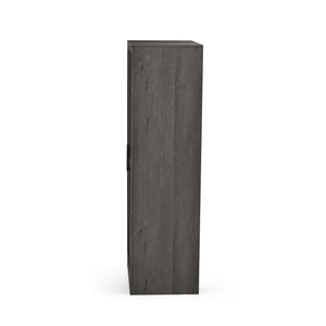 English Elm Christopher Knight Home® - DELANEY Rustic 2-Door Wardrobe Grey with Faux Wood Finish, 75" Tall Armoire for Organized Storage 71142.00