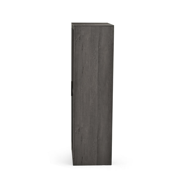 English Elm Christopher Knight Home® - DELANEY Rustic 2-Door Wardrobe Grey with Faux Wood Finish, 75" Tall Armoire for Organized Storage 71142.00