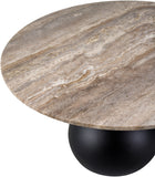 Bolb BLB-002 18"H x 32"W x 32"D Coffee Table BLB002-183232  Top: Cream; Base: Black Surya