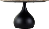 Bolb BLB-002 18"H x 32"W x 32"D Coffee Table BLB002-183232  Top: Cream; Base: Black Surya