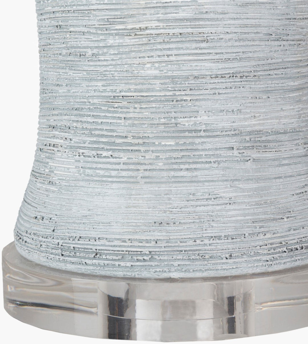 Surya Blaine Accent Table Lamp - 31" Tall Stylish Concrete Design With Soothing Linen Shade For Home Decor Body, Light Gray,Base, Clear,Finial, Clear,Harp, Metallic ,Nickel Concrete,Acrylic,Linen,Polyester,Acrylic Ble-001