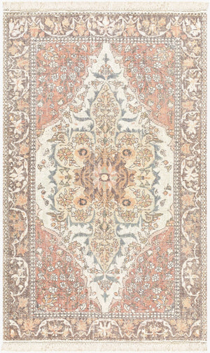 Livabliss Belfast Hand-loomed Cotton Blend Accent Rug with Fringe for Bohemian Entryway Decor Terracotta, Ivo 27" x 45" BLF2303-2745