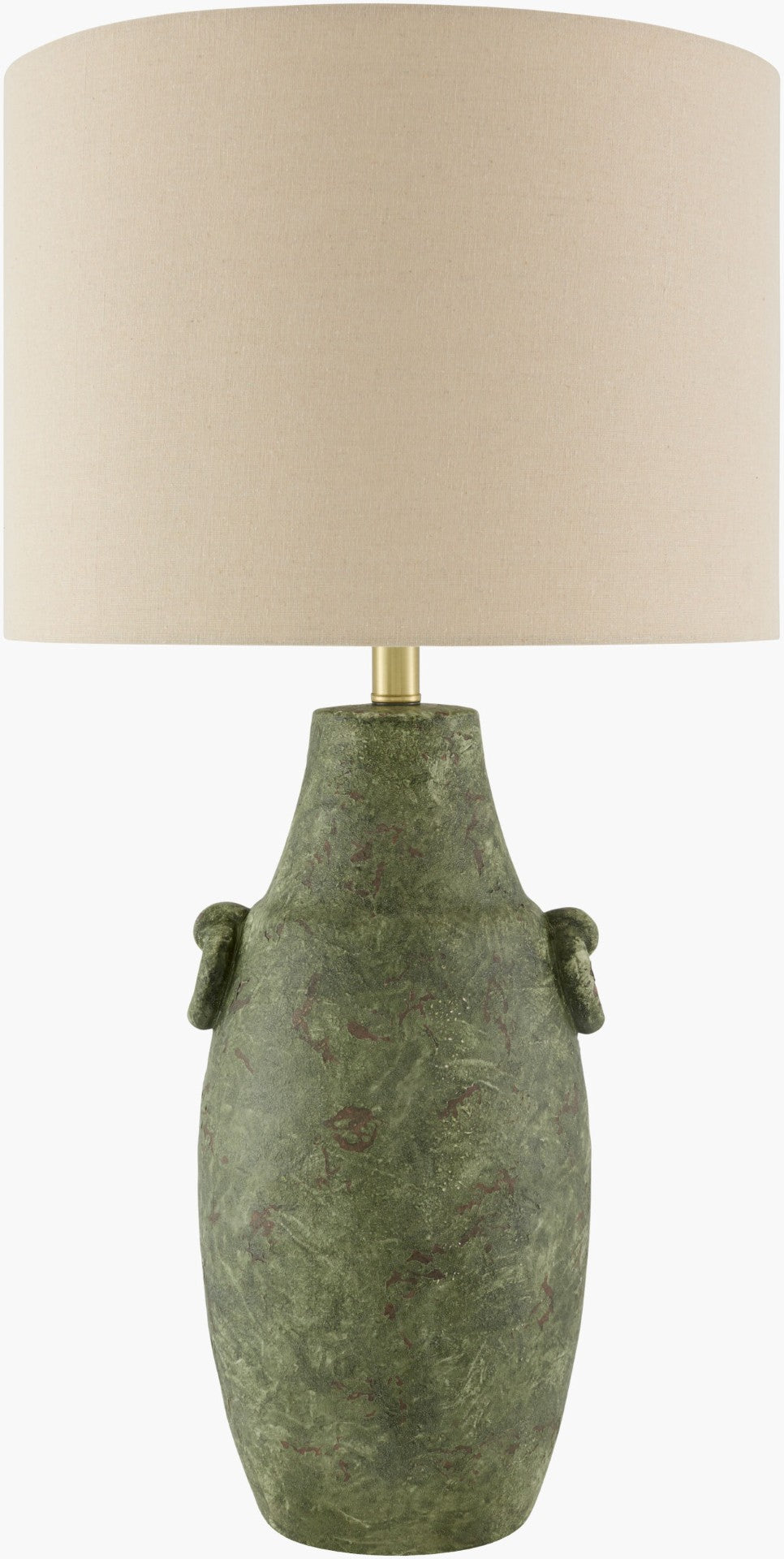 Surya Beraliya Hand-painted Ceramic Table Lamp with Linen Shade for Warm Ambient Glow BLI-002