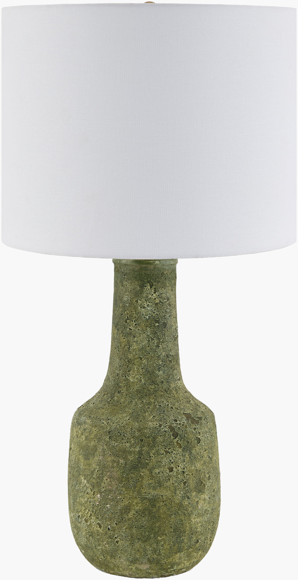 Surya Beraliya 30" Elegant Accent Table Lamp With Hand-painted Ceramic Body & Warm Linen Shade For Home Body, Green,Shade, White,Finial, Metallic ,Gold,Harp, Metallic ,Gold,Cord, Translucent Ceramic,Linen,Polyester,Iron Bli-001