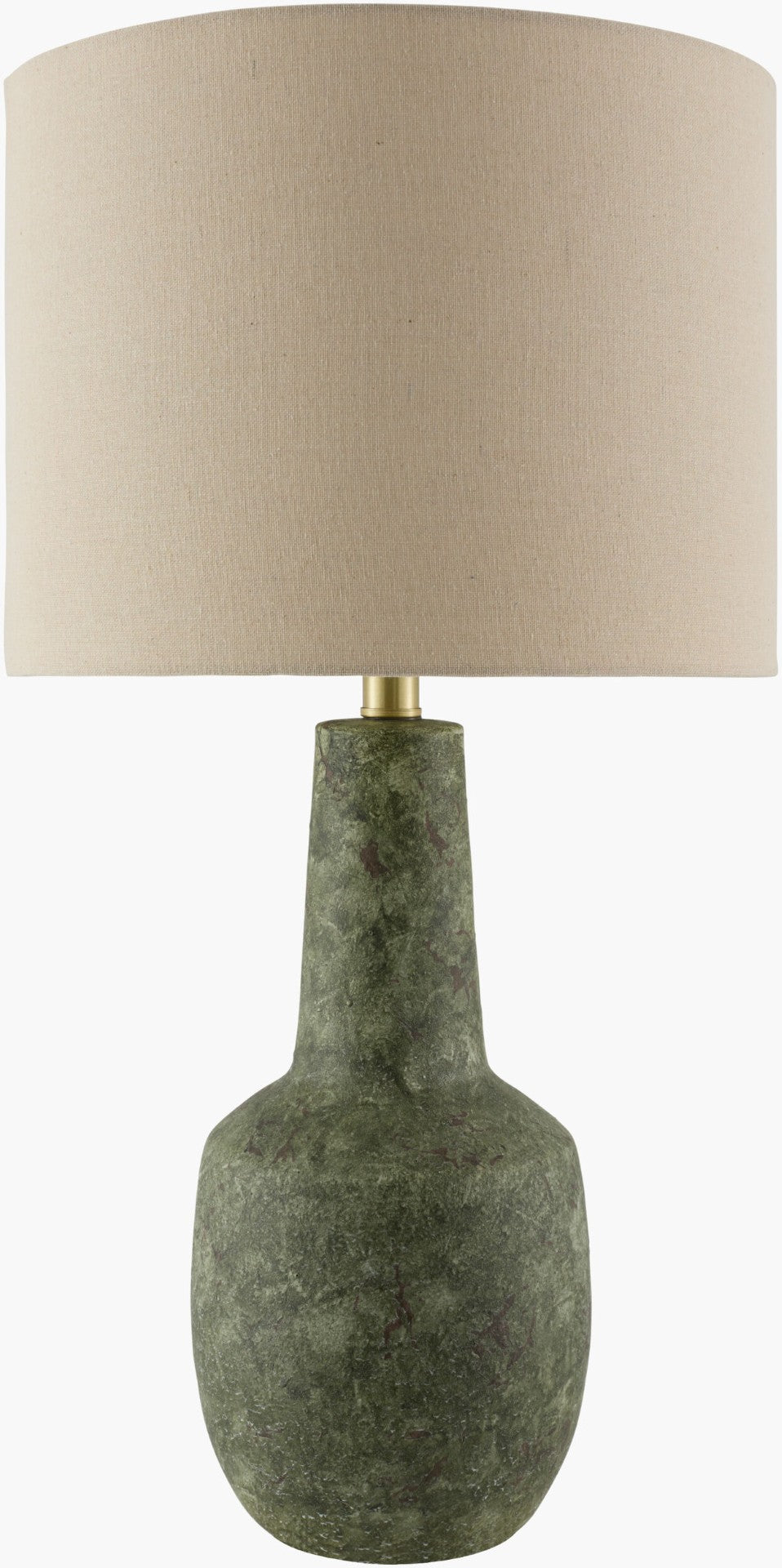 Surya Beraliya Hand-painted Ceramic Table Lamp Arts and Crafts Style with Warm Linen Shade BLI-004