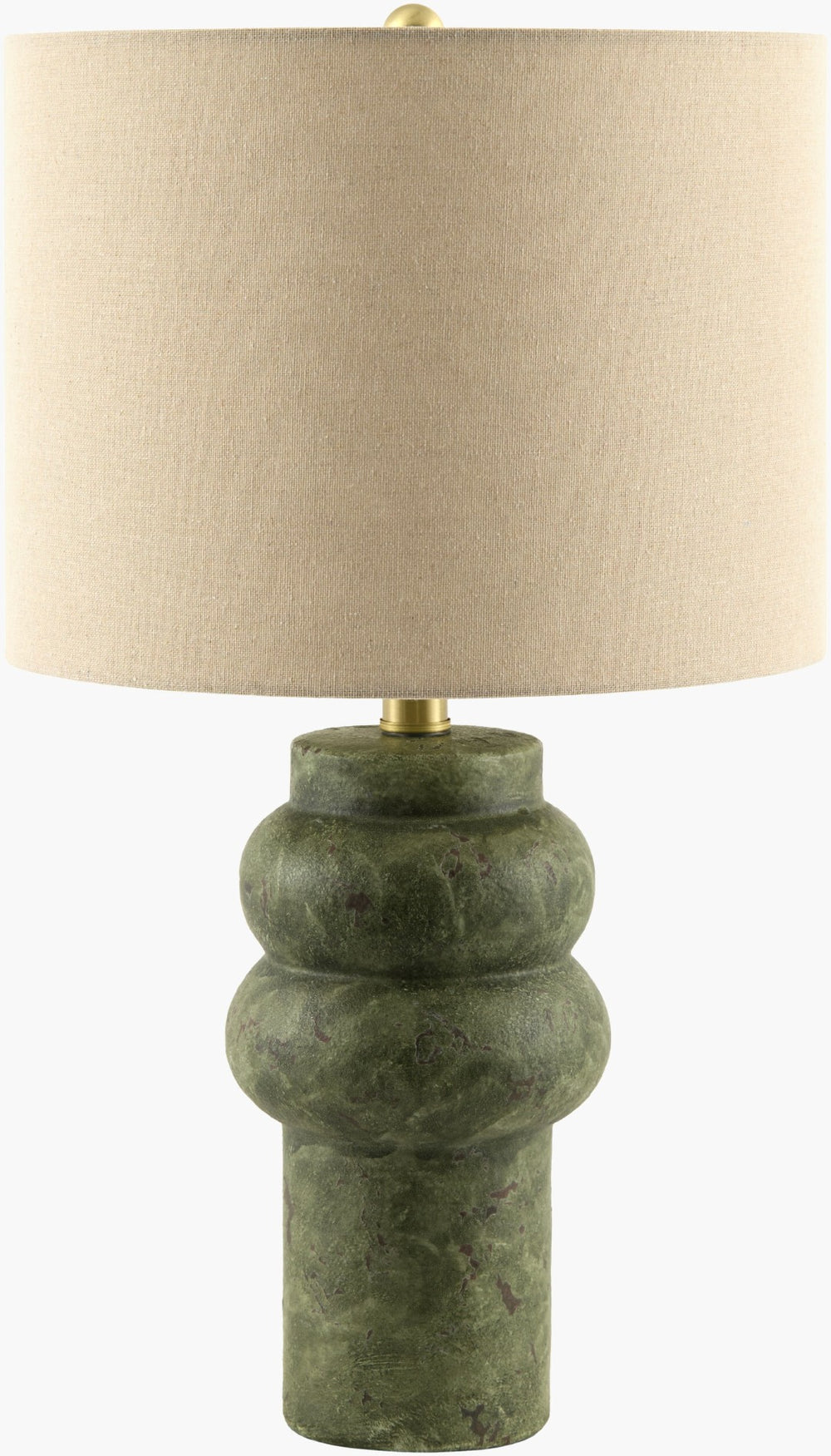 Surya Beraliya Hand-painted Ceramic Table Lamp Arts and Crafts Linen Shade Artisan Accent BLI-006