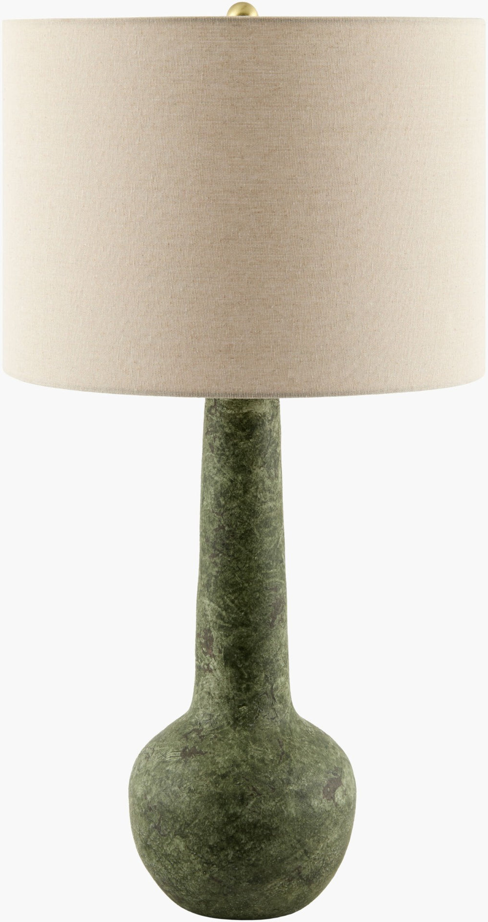 Surya Beraliya Hand-painted Ceramic Table Lamp with Linen Shade Arts and Crafts Style BLI-008