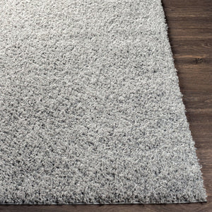 Livabliss Bliss Shag Plush Polypropylene Area Rug for Entryways Bathrooms and Cozy Bedroom Accents Gray 6'7" x 9' BLI2317-679