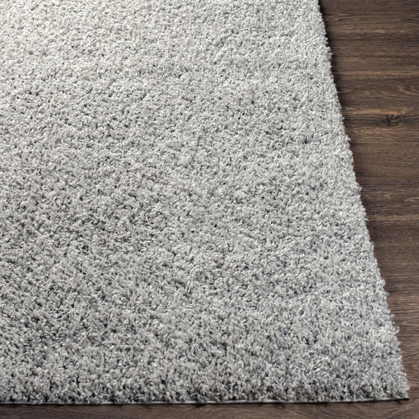 Livabliss Bliss Shag Plush Polypropylene Area Rug for Entryways Bathrooms and Cozy Bedroom Accents Gray 6'7" x 9' BLI2317-679