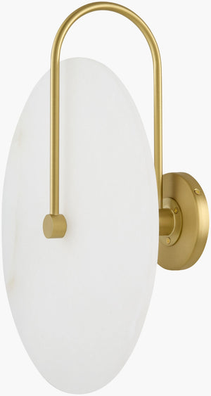 Surya Bellaria Mixed Metal Stone Wall Sconce Glam Modern Accent Light for Hallway Vanity BLLR-002