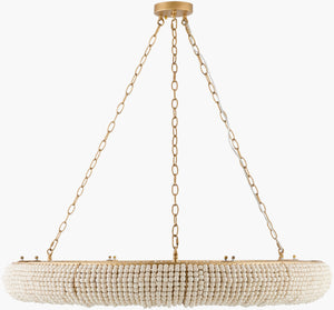 Surya Belem Chandelier 39"L X 39"W X 7"H - Timeless Elegance & Classic Charm For Any Room Decor Fixture, Gold,Cord, Translucent Iron Blm-005