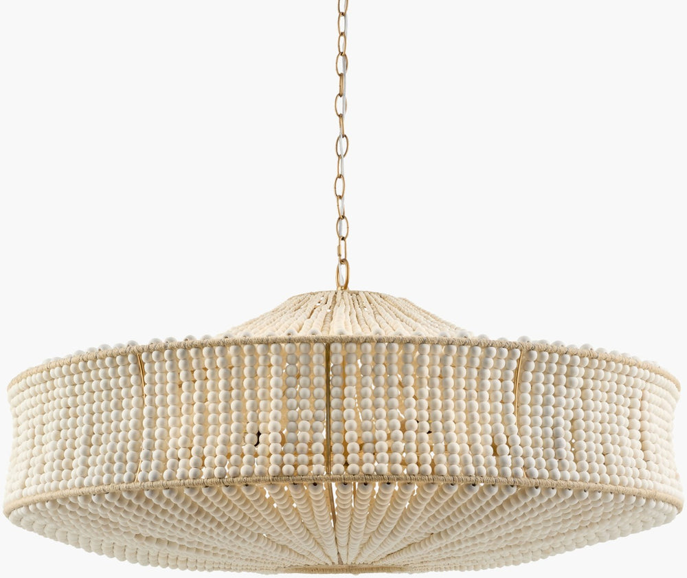 Surya Belem Wrought Iron Traditional Chandelier Wide Ambient Glow for Dining and Entryway BLM-006