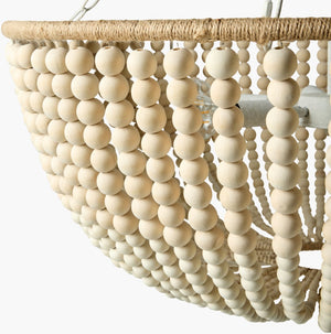 Surya Belem Pendant Lighting - Hand-painted Iron Fixture, 30" Charm & Elegance For Your Home Decor Fixture, Cream,Shade, Cream,Cord, White Iron Blm-001