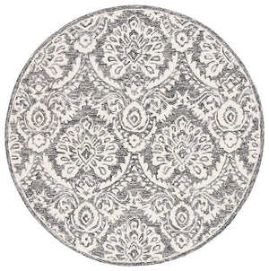 Safavieh Blossom 106 Hand Tufted Country and Floral Rug Black / Ivory BLM106Z-4