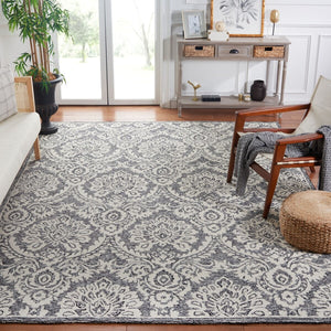 Safavieh Blossom 106 Hand Tufted Country and Floral Rug Black / Ivory BLM106Z-4
