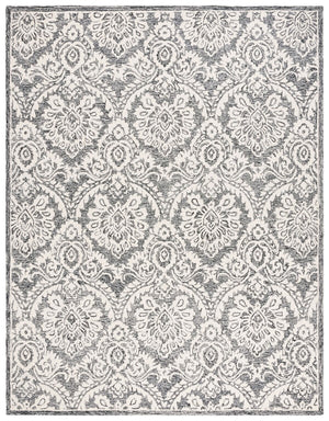 Safavieh Blossom 106 Hand Tufted Country and Floral Rug Black / Ivory BLM106Z-4