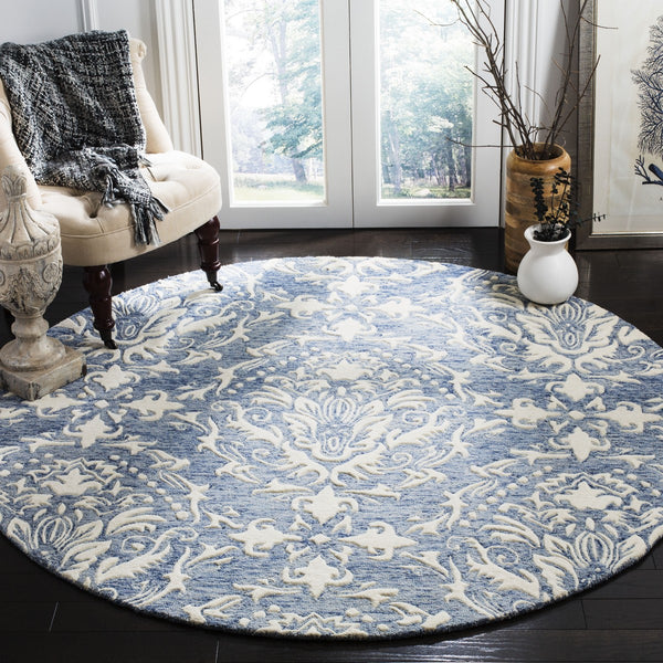 Blossom Hand Tufted Wool Rug - Elegant Indian Design with 7mm Pile Height for Luxurious Comfort