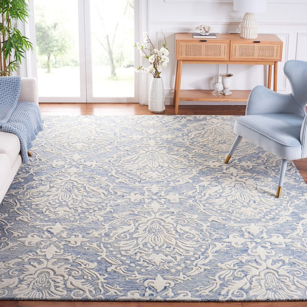 Blossom Hand Tufted Wool Rug - Elegant Indian Design with 7mm Pile Height for Luxurious Comfort