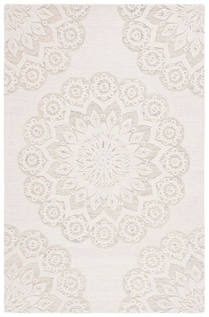 Safavieh Blossom 108 Hand Tufted Country and Floral Rug Ivory / Grey BLM108F-4