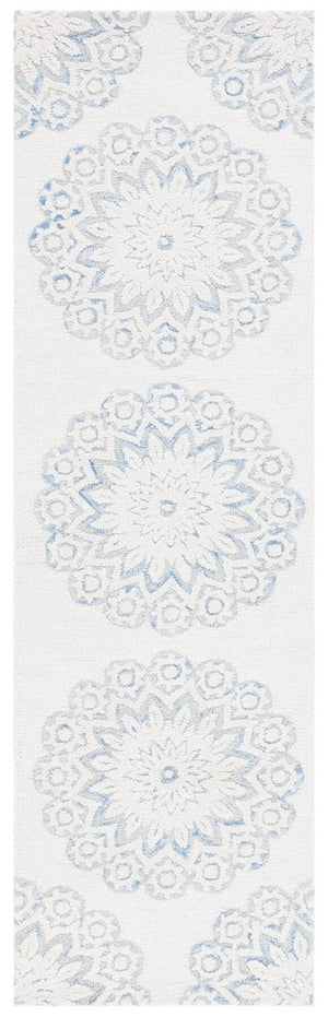 Safavieh Blossom 108 Hand Tufted Country and Floral Rug Ivory / Blue BLM108M-4
