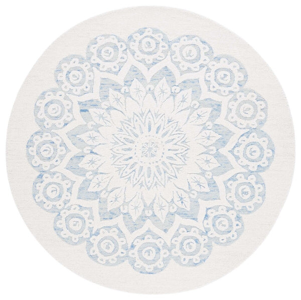 Safavieh Blossom 108 Hand Tufted Country and Floral Rug Ivory / Blue BLM108M-4